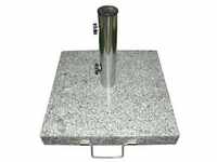 Vcm Sonnenschirmständer 25 Kg Granit Mit Rollen (Farbe: Grau)