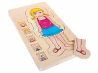 Schichtenpuzzle Anatomie Mädchen 29-Teilig Aus Holz