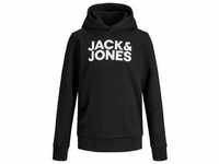 JACK & JONES - Kapuzen-Sweatshirt Jjecorp Logo In Black, Gr.140