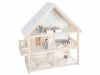 Puppenhaus Holz (Farbe: Weiß)