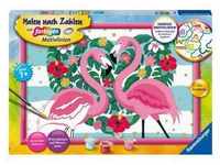 Ravensburger Malen Nach Zahlen 28782 - Liebenswerte Flamingos - Kinder Ab 7 Jahren