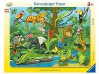 Ravensburger Kinderpuzzle - 05140 Tiere Im Regenwald - Rahmenpuzzle Für Kinder Ab 3