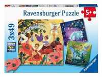 Ravensburger Kinderpuzzle - 05181 Einhorn, Drache Und Fee - Puzzle Für Kinder Ab 5