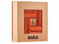 Holzbauplättchen Farbe 40-Teilig Mit Bastelbuch In Rot/Orange