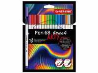 Premium-Filzstift Stabilo® Pen 68 Brush Arty 18Er-Pack