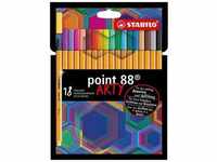Fineliner Stabilo® Point 88 Arty 18Er-Pack