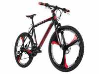 Ks Cycling Mountainbike Hardtail 26 Zoll Sharp Schwarz-Rot (Größe: 51 Cm)
