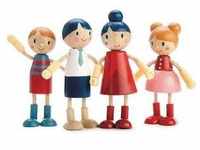 Puppenhaus-Familie Familie Doll 4-Teilig Aus Holz