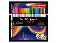 Filzstift Stabilo® Pen 68 Brush Arty Mit 24 Farben
