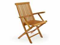Vcm Stuhl, Teak-Holz Klapp Chair (Farbe: Braun)