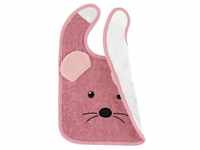 Plastik-Klettlätzchen Maus Mabel In Rosa