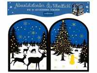 Teelichthäuschen Winternacht, Adventskalender & Windlicht