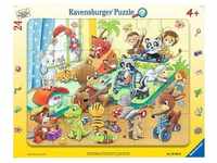 Rahmenpuzzle Im Tierkindergarten 24-Teilig