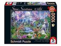 Schmidt Puzzle 1000 - Wildtiere Im Mondschein (Puzzle)