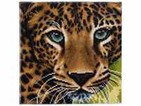 Crystal Art Leinwand Leopard 30X30 Cm