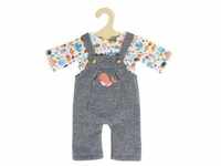Puppenkleidung Latzhose Mit T-Shirt - Wal Bobby (35-45 Cm) In Grau/Bunt