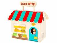 Puppen-Einkaufsladen Little Shop Im Koffer 15-Teilig Aus Holz