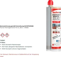 Fischer 519556, Fischer Montagem&ouml;rtel FIS VL 360 S - 360 ml - inkl. 2x...
