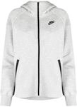 Nike - Hellgrauer Hoodie Mit Rei&szlig;verschluss