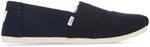 Espadrilles Alpargata coton recycl&eacute; Toms Pour Femme en Noir