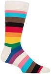 Gl&uuml;ckliche Socken - Neuheit Pride Design Socken | Gro&szlig;es Geschenk - Pride Stripe