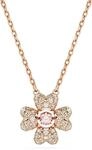 Swarovski 'Idyllia' Damen Halskette aus goldplattiertem Metall - Rose 5674211