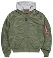 MA-1 Zip Hood Back Embroidery Bomber Jacket