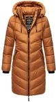 Marikoo Damen Winter Steppjacke &ndash; Armasa, lang mit Kapuze & Teddyfell