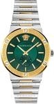 Versace VEVI00420 Herrenuhr Greca Zweifarbig Gr&uuml;nes Zifferblatt