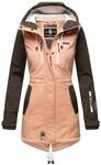 Marikoo lange Damen Steppjacke Abendsternchen mit abnehmbarer Kapuze
