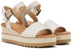TOMS Diana Canvas Wedge Nat&uuml;rliche Frauen Wei&szlig;e Sandalen