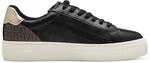 Tamaris Damen Schwarz Gold Kunstleder Fashion Schn&uuml;rschuhe