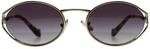 Miu Miu MU52YS ZVN5D1 Sonnenbrille aus Messing Gold dunkelbraun