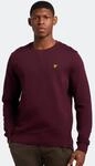 Lyle & Scott Sweatshirt mit Rundhalsausschnitt in Burgunderrot