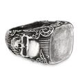 cai Ring 925/- Sterling Silber matt-oxidiert Totenkopf