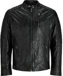 Richard Leather Jacket von Jack & Jones in der farbe Schwarz.