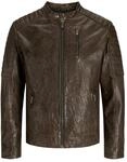 Jack & Jones Richard Leather Jacket Braun