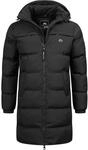 Arctic Seven Herren Winter Parka gesteppt Schwarz