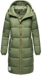 Marikoo lange Damen Steppjacke mit Kapuze & Kragen &ndash; Modell Nomadiaa