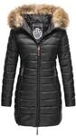 Marikoo Damenjacke Rose mit Steppdesign & abnehmbarem Kunstfellkragen