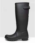 Hunter Original Tall Back Adjustable Gummistiefel F&uuml;r Damen In Schwarz