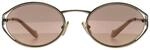Miu Miu MU52YS ZVN20F blassgoldene rosa Spiegel-Sonnenbrille