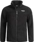 Arctic Seven Herren Sherpa Fleecejacke &ndash; Warme Outdoorjacke mit Zipper &ndash; Schwarz