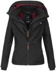 Marikoo Damen &Uuml;bergangsjacke Erdbeere mit Doppelkragen & Fleece-Innenfutter