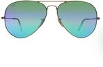 Ray-Ban Sonnenbrille Aviator 3025 112/19 Matt Gold Gr&uuml;n Spiegel 62mm