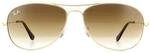 Ray-Ban Aviator Unisex-Sonnenbrille in Goldbraun mit Farbverlauf