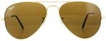 Ray-Ban Lunettes De Soleil Aviator 3025 001/33 Or Brun 58mm