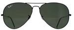 Lunettes De Soleil Ray-Ban Aviator 3025 Noir Vert Polaris&eacute; 002/58