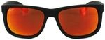 Ray-Ban Sonnenbrille Justin 4165 622/6Q Gummi Schwarz Rot Spiegel