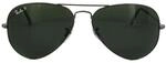 Lunettes de soleil Ray-Ban Aviator 3025 Gunmetal vert polaris&eacute; 004/58